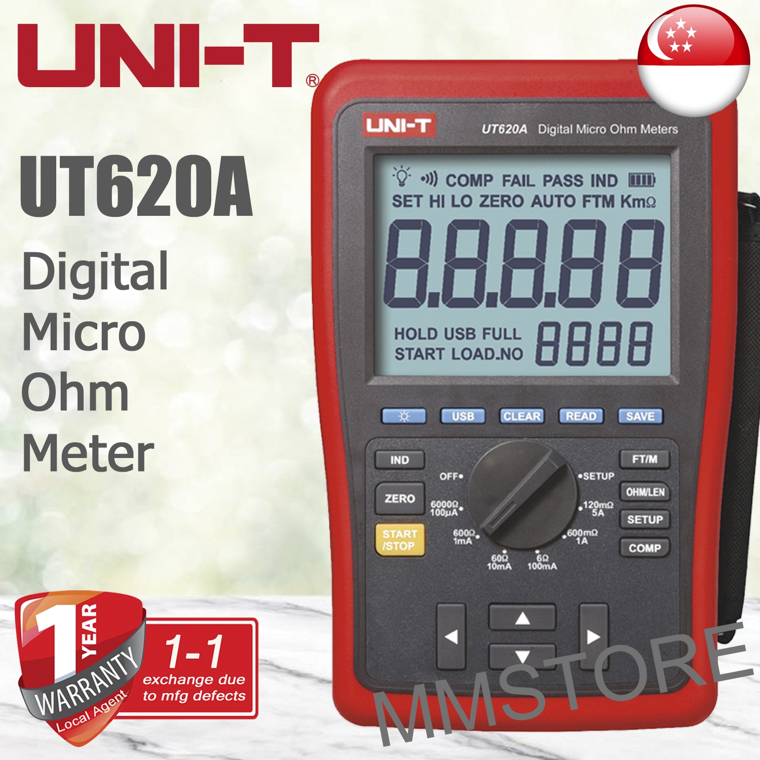 UNI-T UT620A Digital Micro Ohm Meter - MM Store