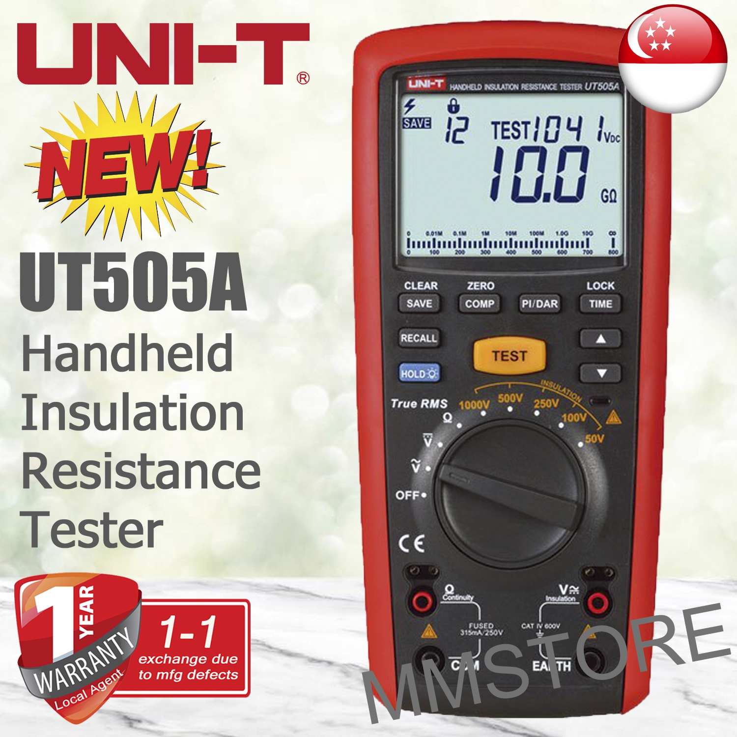 その他 UNITTA U-505 UNI-T UT505A Handheld Insulation Resistance Tester - MM Store