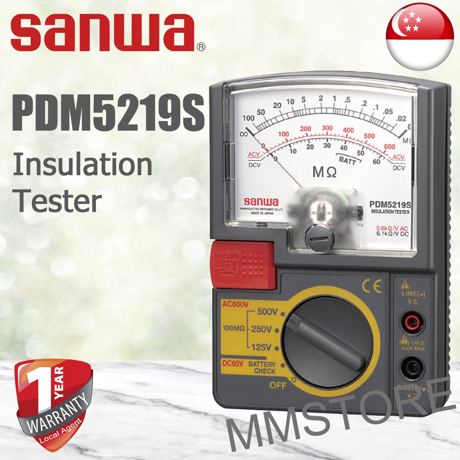 Sanwa PDM5219S Insulation Tester - MM Store
