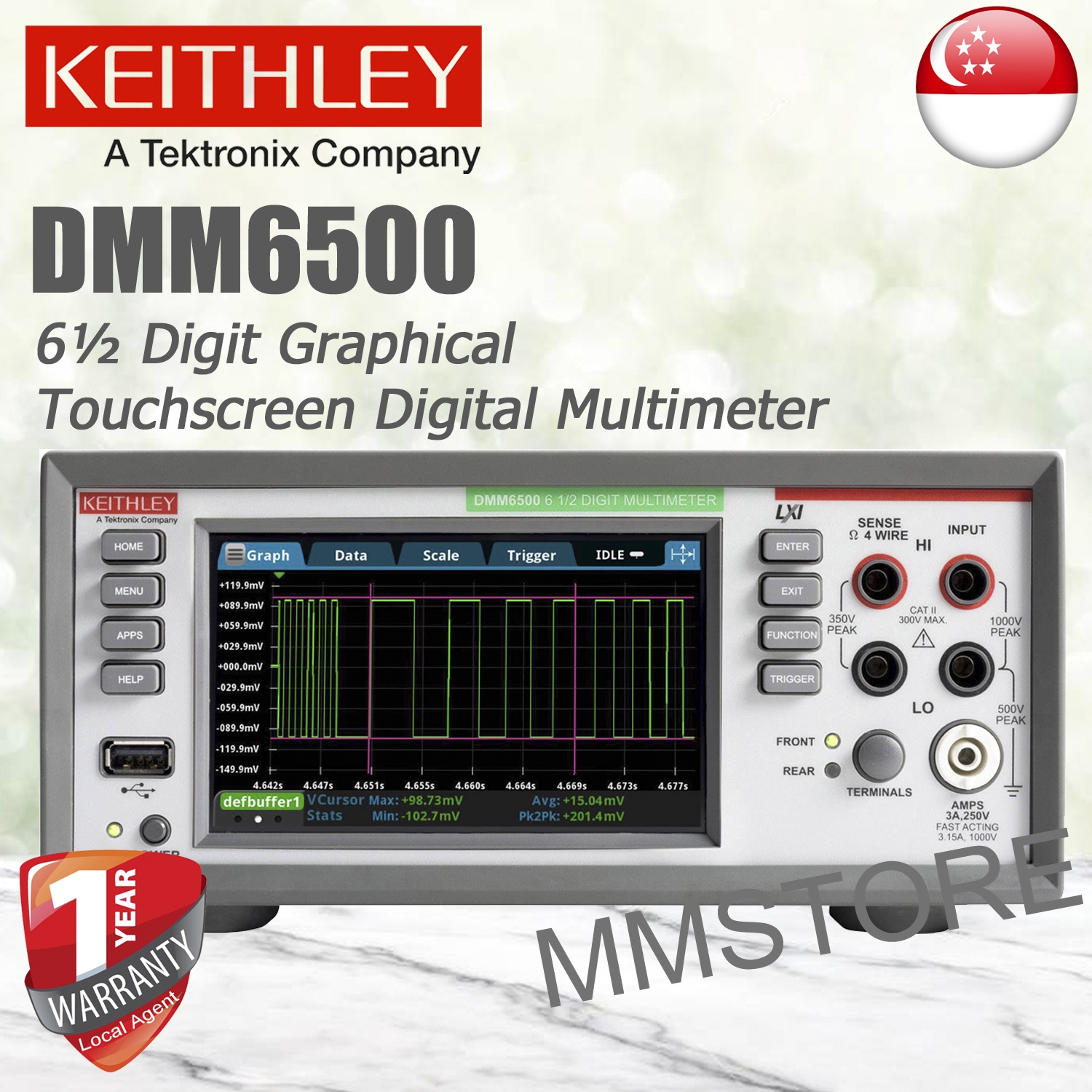 bred Ellers fysisk Keithley DMM6500 6½-Digit Graphical Touchscreen Digital Multimeter - MM  Store