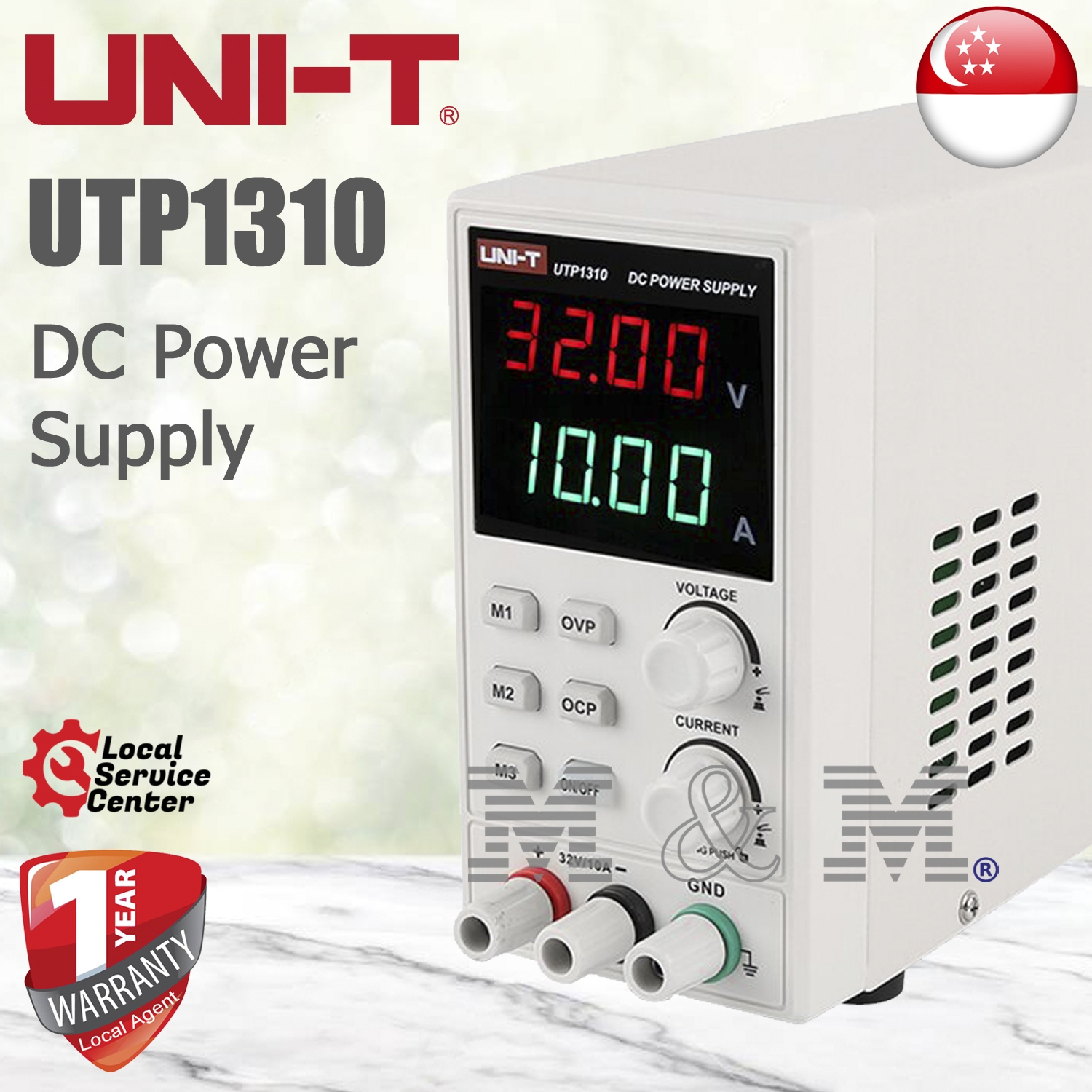 UNI-T UTP1310, 1ch 30V, 10A, DC Power Supply (FOC Calibration Cert