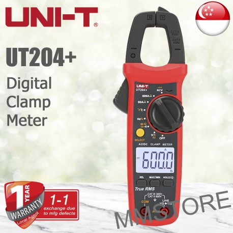 UNI-T UT204R digitale ampèremeter meter temperatuur AC DC weerstand tester spanning stroom multimeter
